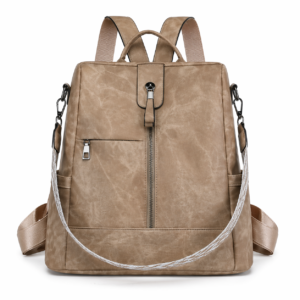 Sac à dos femme antivol en cuir - léger - style élégant.