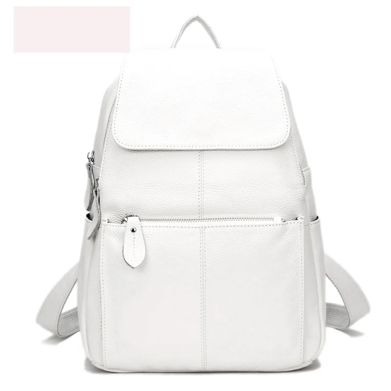 Sac à dos femme antivol en cuir véritable - grande capacité - style élégant. – Image 17
