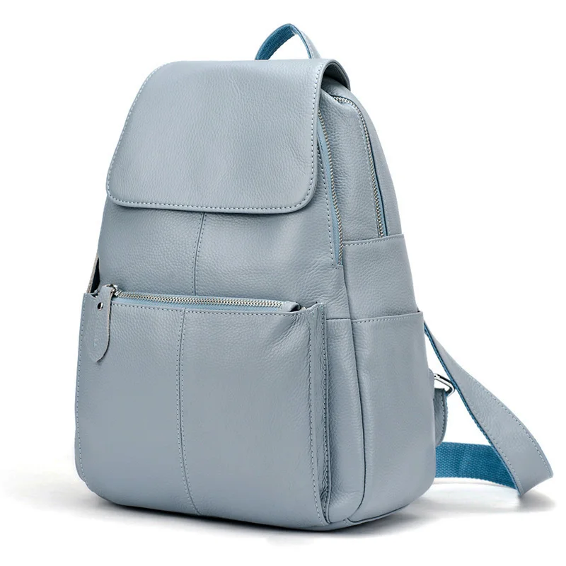 Sac à dos femme antivol en cuir véritable - grande capacité - style élégant. – Image 8