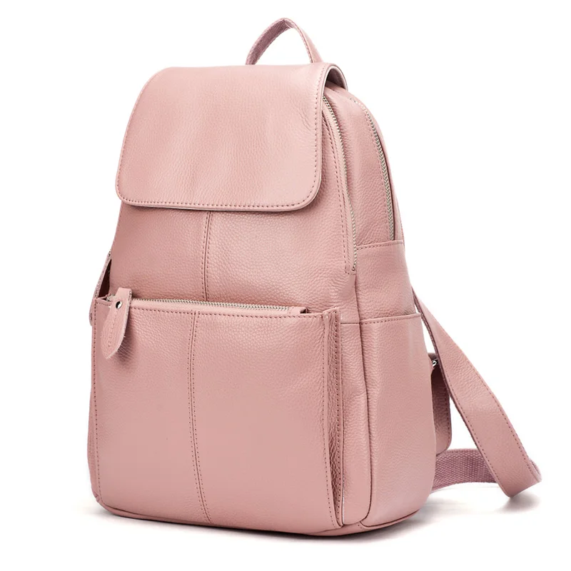 Sac à dos femme antivol en cuir véritable - grande capacité - style élégant. – Image 18