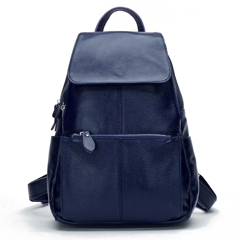 Sac à dos femme antivol en cuir véritable - grande capacité - style élégant. – Image 9