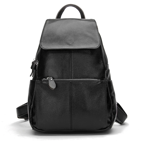 Sac à dos femme antivol en cuir véritable - grande capacité - style élégant. – Image 12