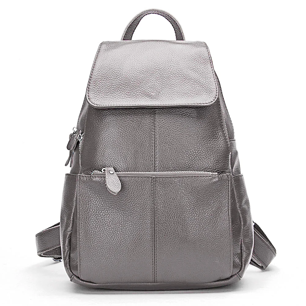 Sac à dos femme antivol en cuir véritable - grande capacité - style élégant. – Image 7