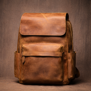 Sac à dos ordinateur en cuir véritable vintage 15 pouces – grande capacité et antivol