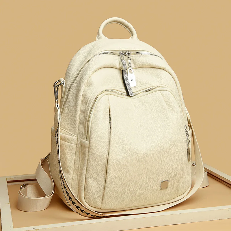 Sac à dos ordinateur en cuir étanche – grande capacité et antivol – Image 4