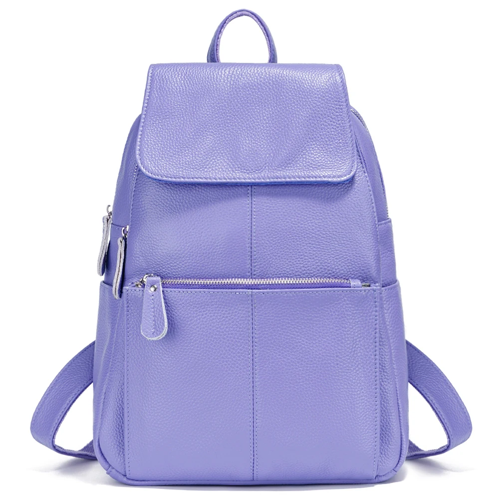 Sac à dos femme antivol en cuir véritable - grande capacité - style élégant. – Image 16