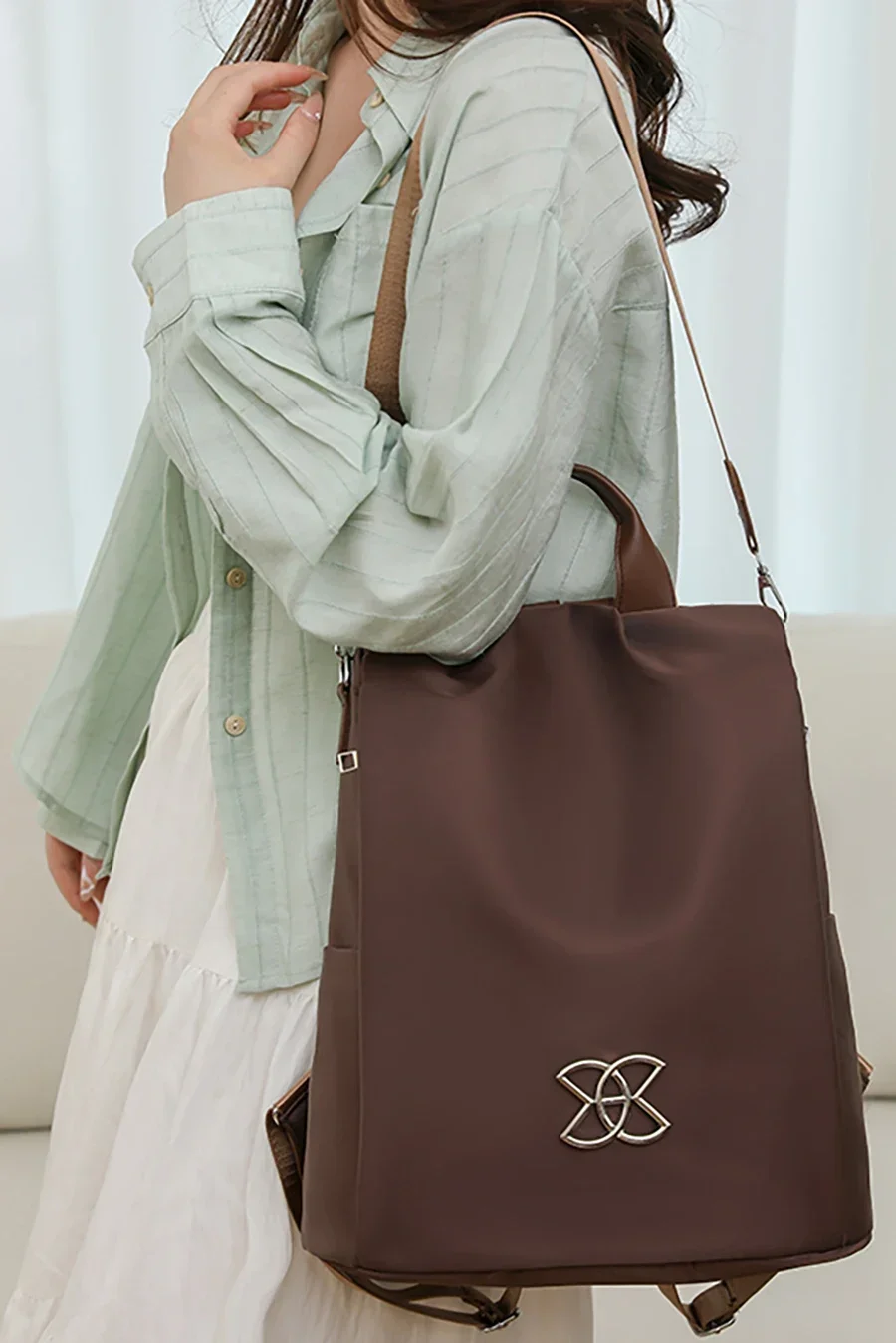 Sac à dos femme antivol en tissu Oxford - léger - style décontracté. – Image 5
