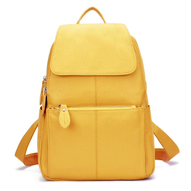 Sac à dos femme antivol en cuir véritable - grande capacité - style élégant. – Image 10