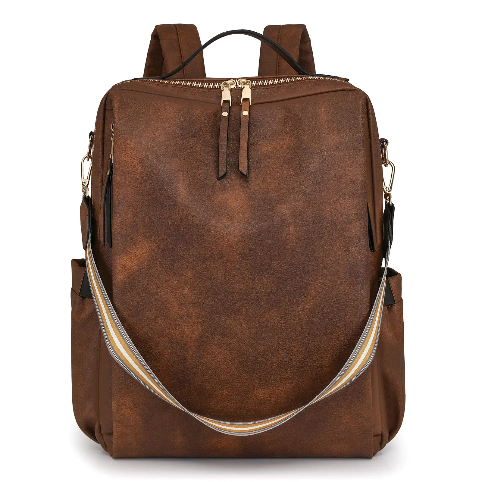 Sac à dos ordinateur en cuir véritable étanche – grande capacité vintage et antivol – Image 7