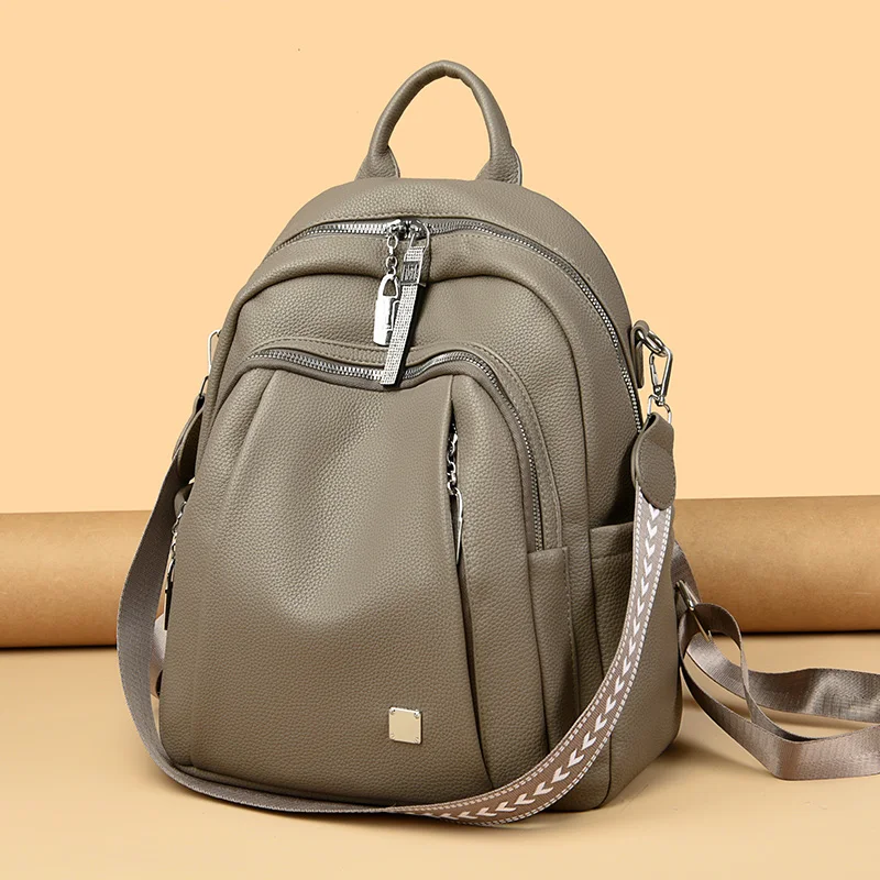 Sac à dos ordinateur en cuir étanche – grande capacité et antivol – Image 5