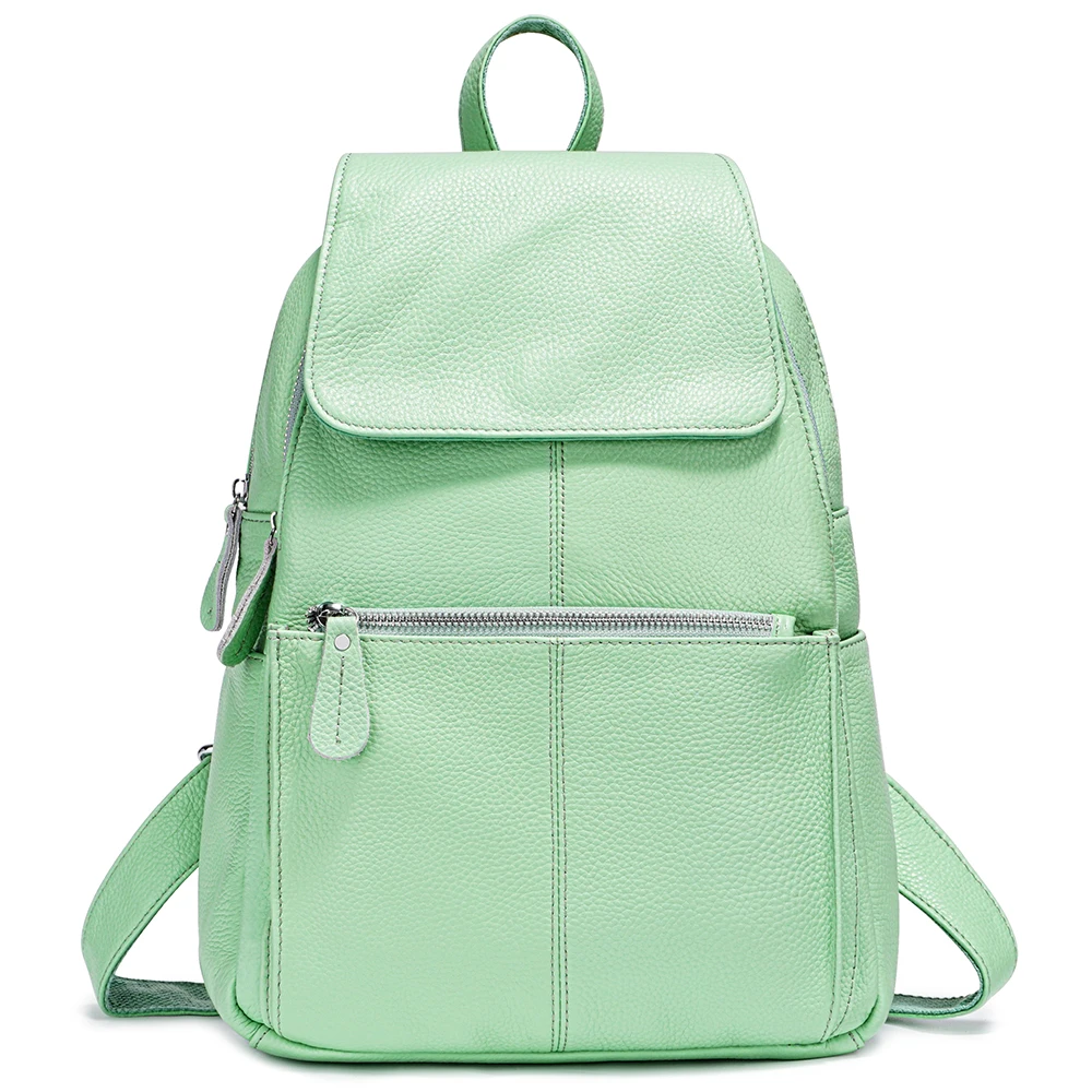 Sac à dos femme antivol en cuir véritable - grande capacité - style élégant. – Image 15