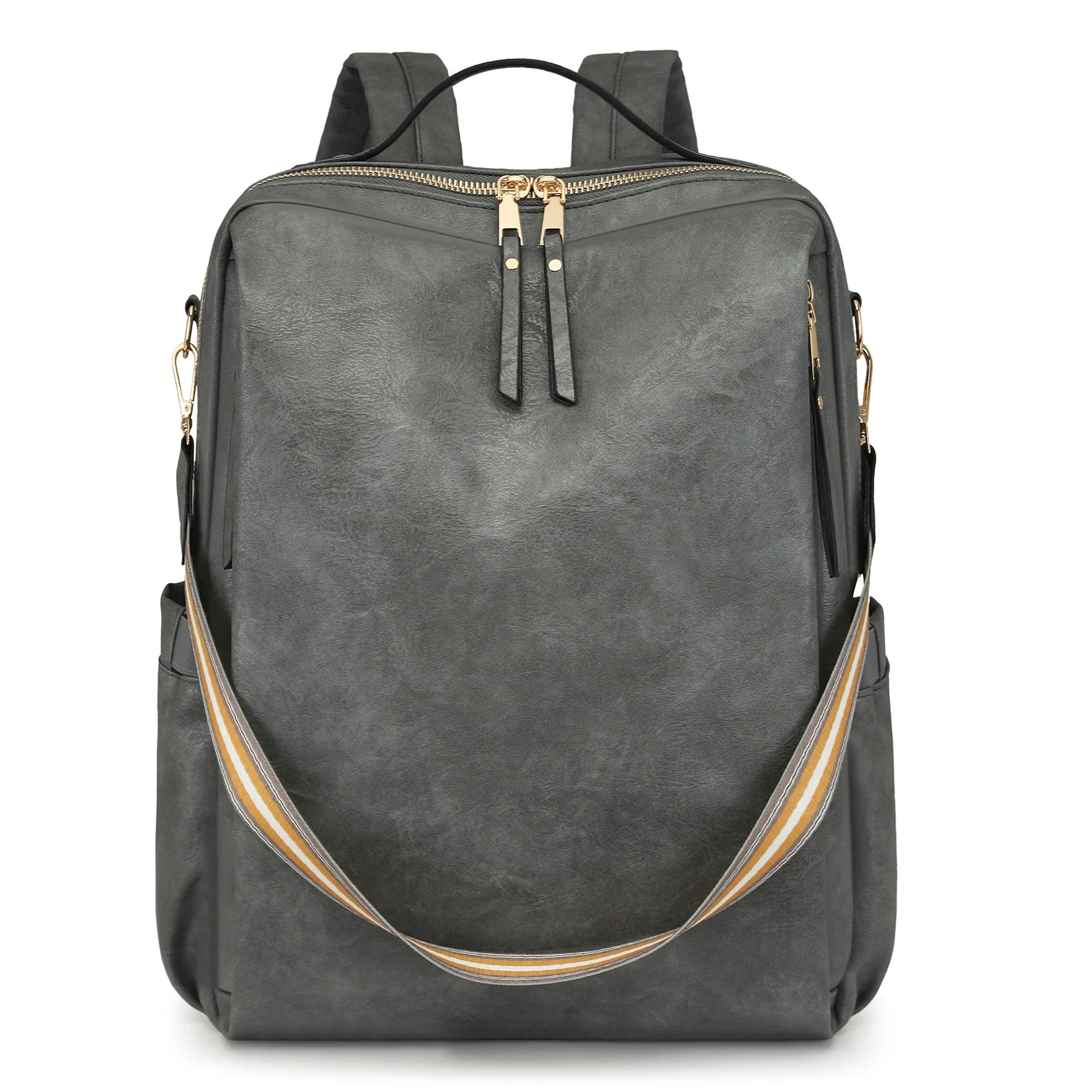 Sac à dos ordinateur en cuir véritable étanche – grande capacité vintage et antivol – Image 8