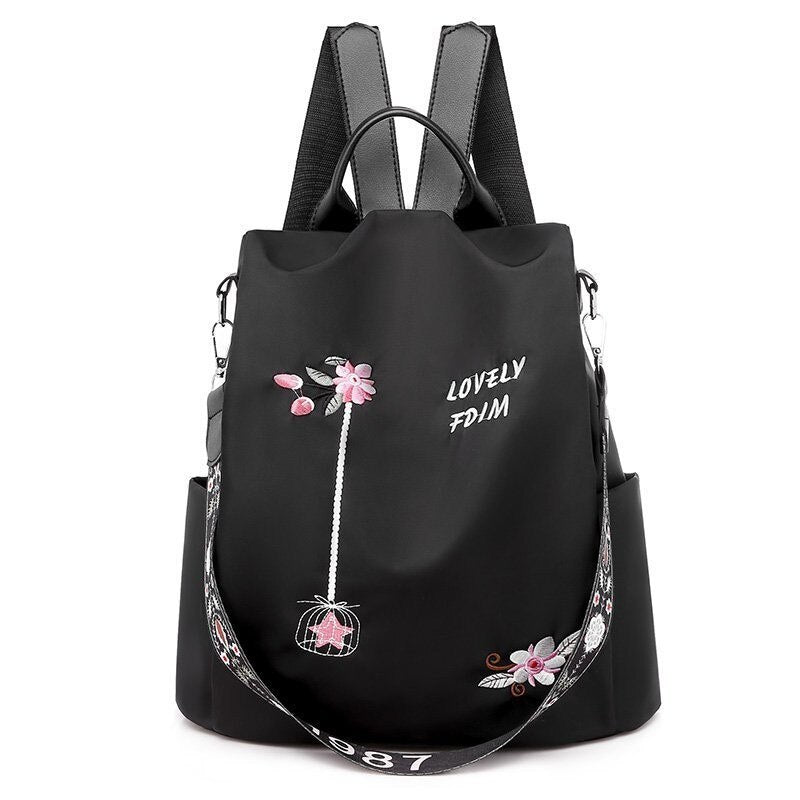 sac à dos élégant avec broderie florale
